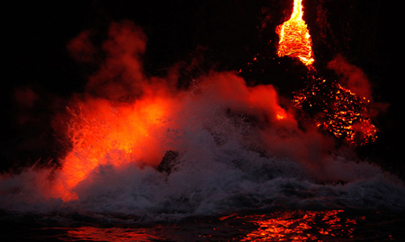 آتشفشان فعال در هاوایی
