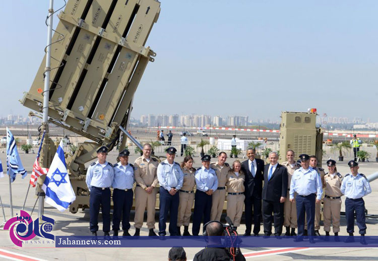 عکس یادگاری اوباما و نتانیاهو با سامانه گنبد آهنین